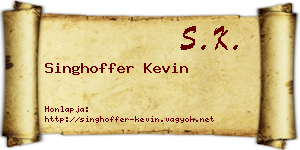 Singhoffer Kevin névjegykártya